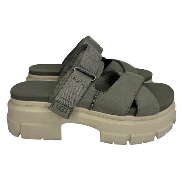 UGG Size 8 Grunge Gothic Olive Green Platform Sandals with Adjustable Straps - Picture 2 of 9